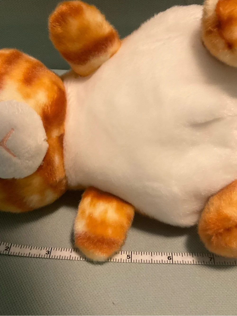 Palm Palms Party Sized Meow Kitty Orange and White Plush Cat New